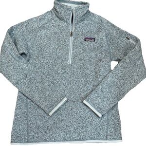 Patagonia Better Sweater 1/4 Zip Pullover Fleece Jacket Outdoor Small Aqua Teal